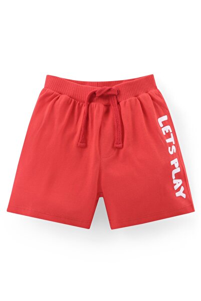 Babyhug Babyhug Cotton Knit Shorts with Geometrical Print Pack of 3 - Red & Yellow & White