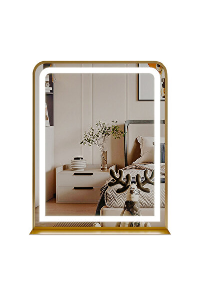 ETG مرآة مكياج ذكية تعمل باللمس مزودة بإضاءة LED ثلاثية الألوان