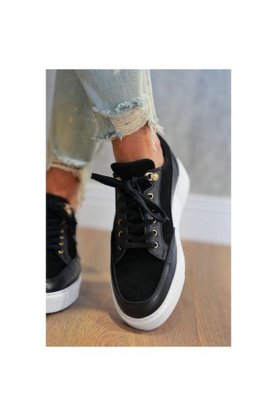 TETRİ Servillius Model Genuine Leather Men's Black Casual Shoes