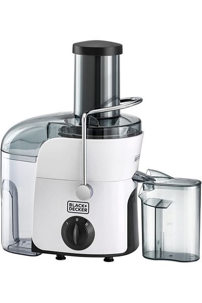 Black&Decker Juice Extractor with Large Feeding Chute 800 W JE780-B5 White