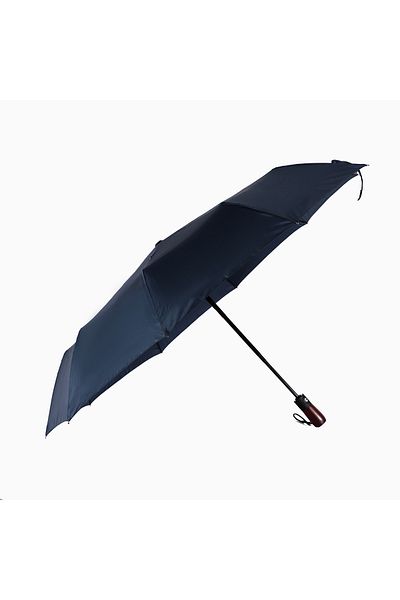 Biggdesign Moods Up Premium Wooden Handle Navy Blue Fully Automatic Umbrella