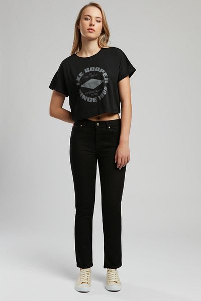 Lee Cooper Lorina Women's O Neck T-Shirt Black