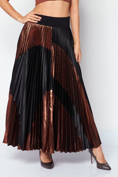 Stella McCartney Women Pleated Casual Maxi Skirts, Black