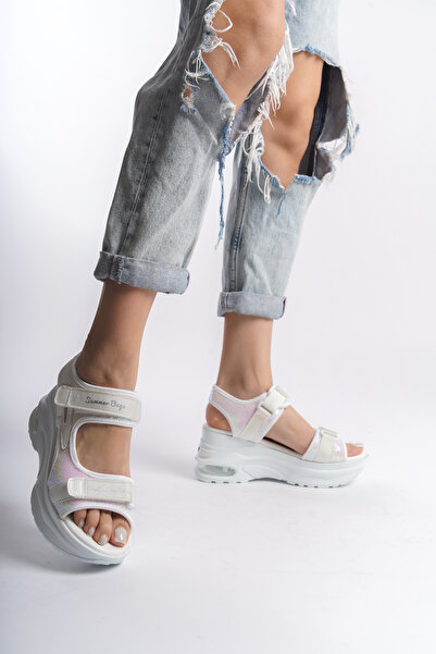 Solo Bag DEL'SOLERA Günlük Ortopedik Taban Rahat Ergonomik Hafif Şık Cırtlı Ayarlanabilir Tokalı Sandalet