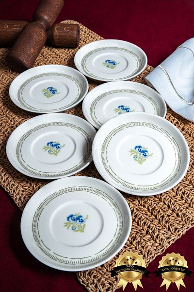 Heda Porselen Mimosa Set of 6 Porcelain Tea Plates