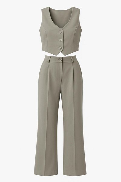 HAKKE Jacquard Vest Suit