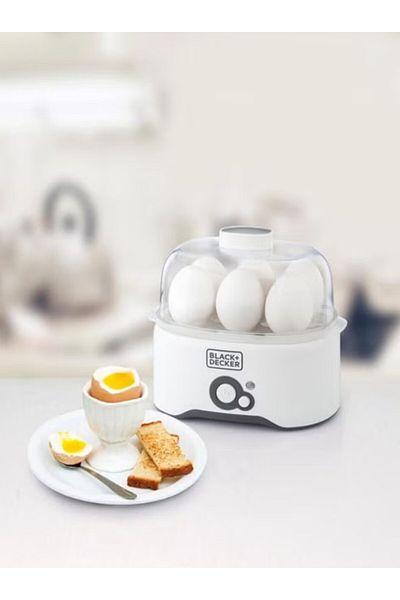 Black&Decker Egg Cooker With 6-egg Rack, 2 Poaching Pans, Dry Boil Protection, Auto Shutoff - Eg200-b5