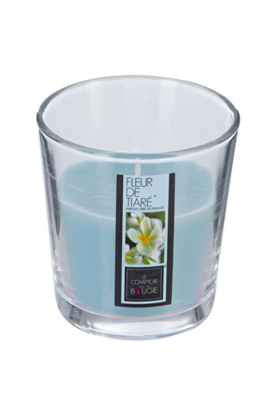 Atmosphera شمعة نينا طويلة الأمد برائحة زهرة تياري الزجاجية باللون الأزرق 90 ...