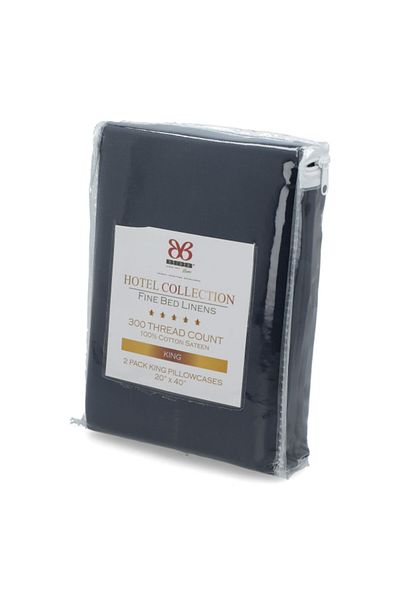 Bibb Home TC300 Premium Cotton Solid Dye Pillow Cover 20 x 40inch