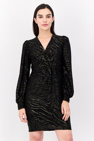 Phase Eight Women Metallic Mini Dress, Black