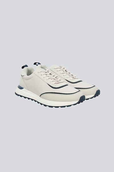 PAUL&SHARK Men's Lace-up Walking Logo Detailed Beige Sneaker24418000-010