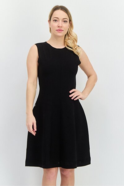 Esprit فستان نسائي قصير محبوك، أسود