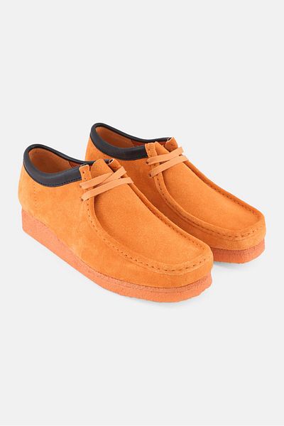 CLARKS Men Wallabee Lace Up Casual Shoes, Orange