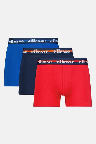 Ellesse مجموعة من 3 سراويل داخلية بشعار العلامة التجارية للرجال، متعددة الألوان