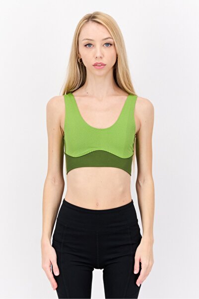 adidas حمالة صدر رياضية رياضية من Adidas x Ivy Park للنساء، لون أخضر ليموني/ز...