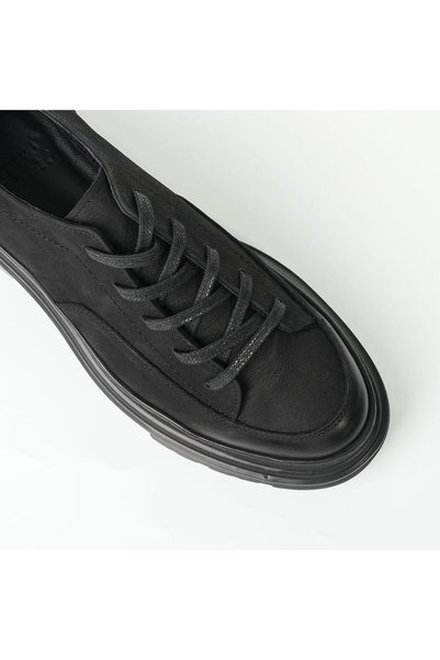 TETRİ Juanito Model Genuine Leather Men's Black Casual Shoes