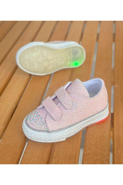 Surpie Shoes Children's Casual Shoes with Bands, Light in Size 22-30 Children's Linen Shoes