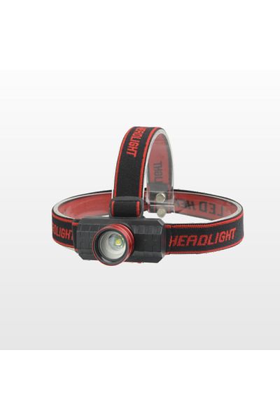 Olsenmark مصباح أمامي LED قابل للتعديل للتخييم ببطارية قابلة لإعادة الشحن 1200 مللي أمبير في الساعة