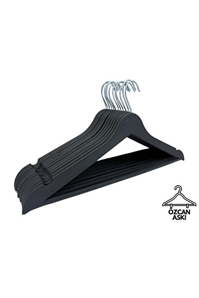 OZC 12 Adet Ahşap Görünümlü Plastik Askı