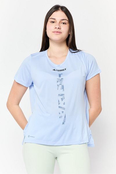 adidas Women Regular Fit Short Sleeve Running T-shirts, Lavender