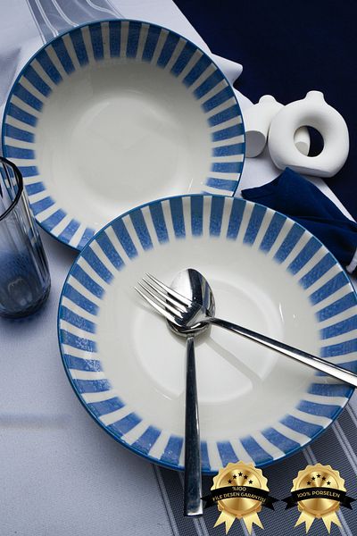 Heda Porselen Azur 23cm Set of 2 Porcelain Salad Plates