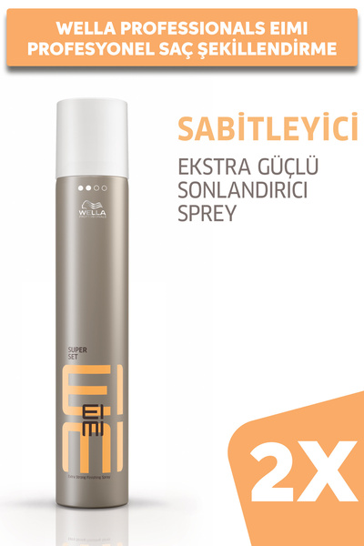 Wella Professionals Eimi Super Set Sonlandırma Saç Spreyi 500 ml x2 Set