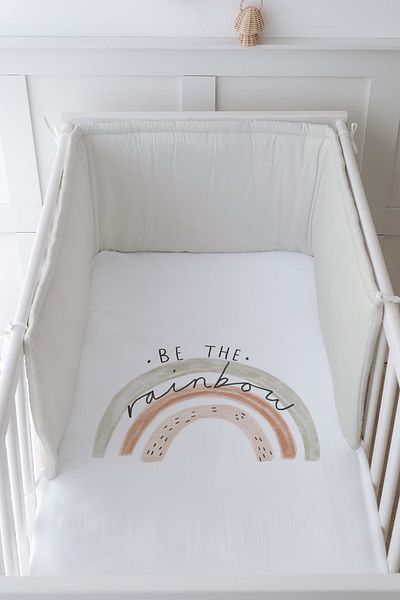 Tuğba Kuğu Baby Bedside and Sleeping Set - Royal Series - with Protective and Printed Sheets
