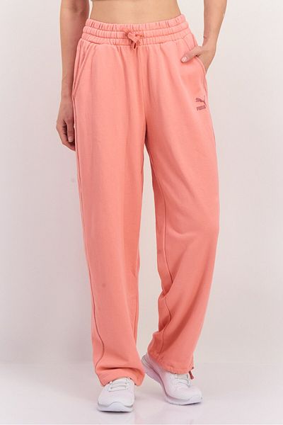 Puma Women Regular Fit Brand Logo Outdoor Sweatpants, Coral
