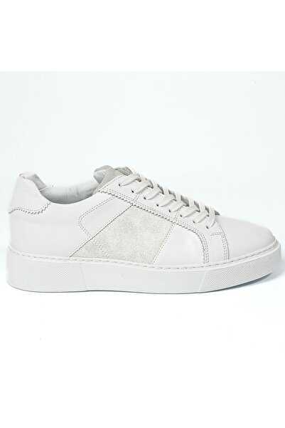 TETRİ Rossini Model Hakiki Deri El Yapımı Erkek Beyaz Sneaker