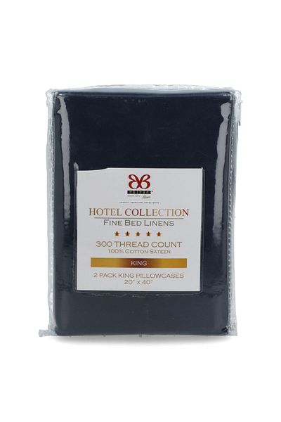 Bibb Home TC300 Premium Cotton Solid Dye Pillow Cover 20 x 40inch