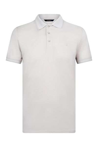 Hatemoğlu Μπλουζάκι Stone Regular Fit 100% βαμβακερό γιακά πόλο