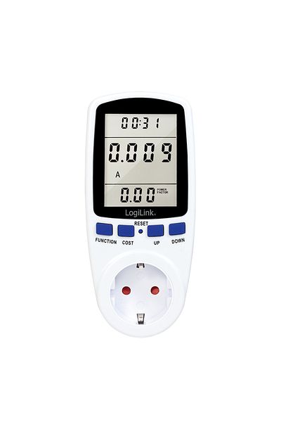 LogiLink Priza inteligentă Logilink EM0003, Schuko x 1, conectare prin Schuko tata, 16 A, afisaj energie