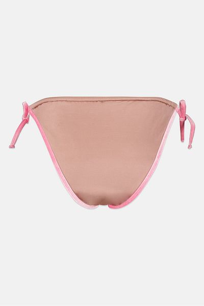 Asos Design Women Solid Bikini Bottom, Beige
