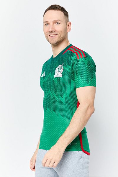 adidas Men Sportswear Fit Short Sleeve Mexico Football Jersey, Green