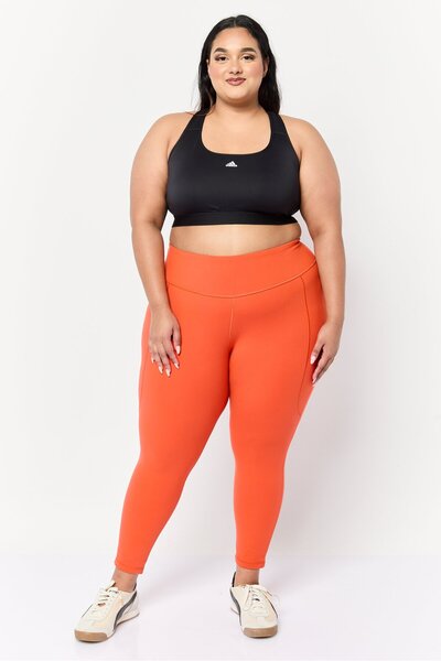 adidas Women Brand Logo Padded Medium Support Sports Bra, Black