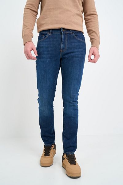Kenvelo Blugi barbat slim cu aspect usor decolorat