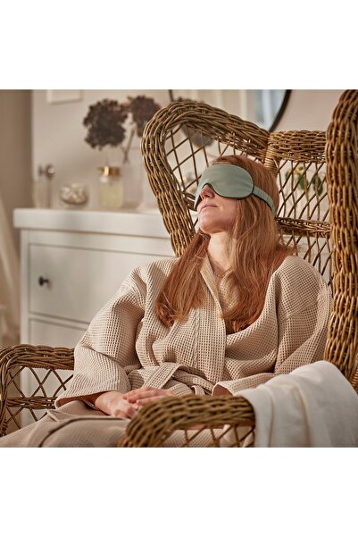 IKEA Stjärnanemon Eye Mask Grey-green – Soft, Comfortable Sleep Mask For Rest & Travel