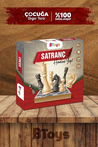 Enjoy BToys Wooden Chess - Wooden Intelligence and Strategy Game