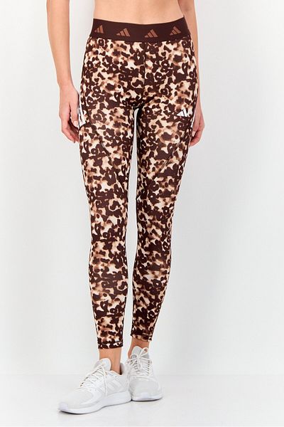 adidas Women Tight Fit Training Hyglm Leggings, Brown