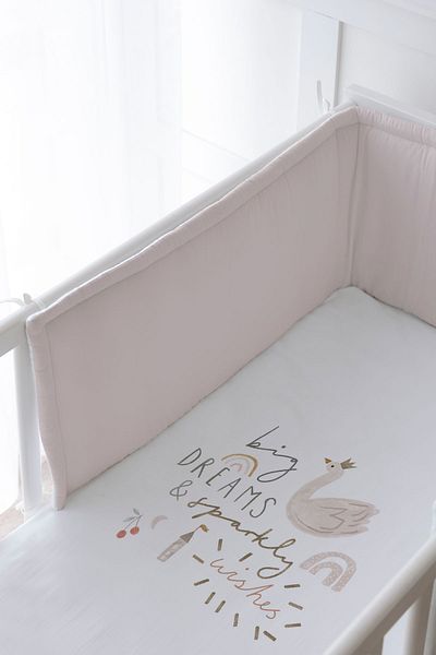 Tuğba Kuğu Princess Swan Royal Series - Baby Bedside and Sheet Sleeping Set