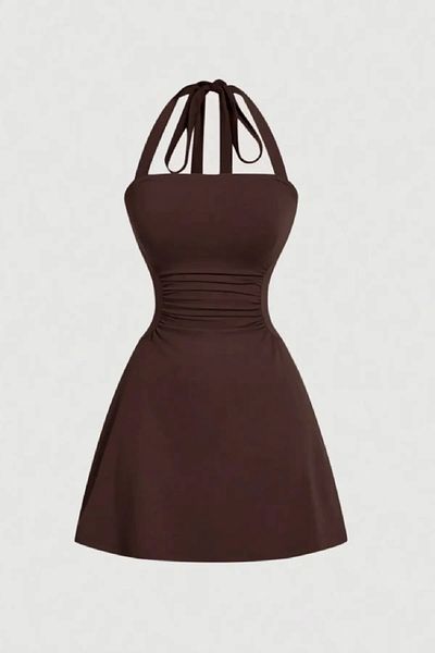 World Fashion Trends Μίνι φόρεμα Halter Neck Gathered Waist JT5064