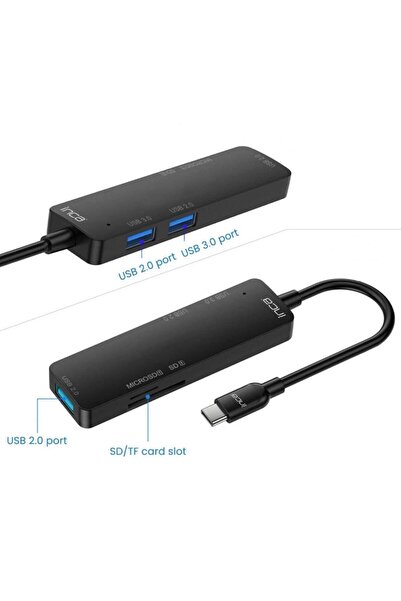 Inca محطة إرساء ITPC-5T بخمسة منافذ USB من نوع C (الإدخال: USB من النوع C => الإخراج: 2xUSB2.0+USB3.0+Sd+Tf)