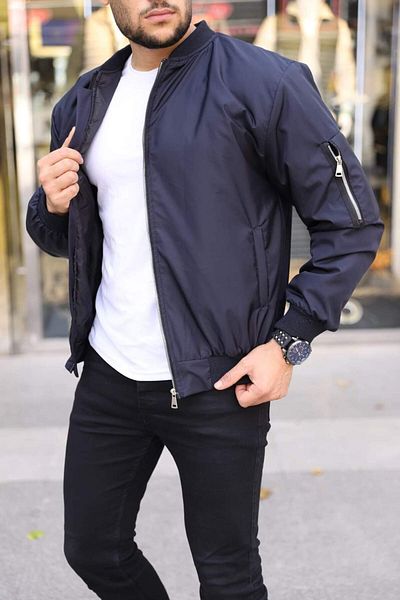 a.r.t sportwear Водоотблъскващо бомбър яке с джобове на ръкави и широка кройка