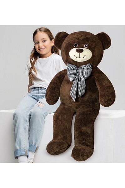 Pandamkee 100 Cm Dark Brown Teddy Bear with Bow Tie Special for Lover