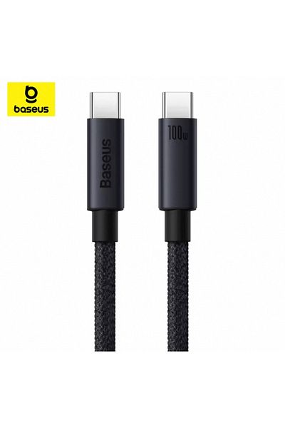 Baseus 2m Black Usb Cable Pd100w Usb C To Type C Fast Charger Cable For Phone