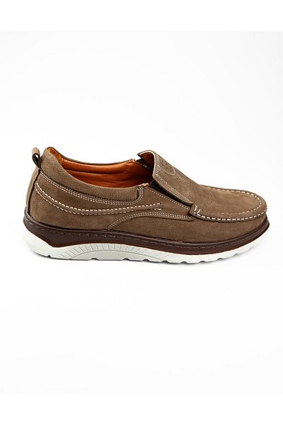 BABALİ 3050 Restfull Sand Nubuck Leather Marine Casual Ανδρικά παπούτσια με μπαμπά