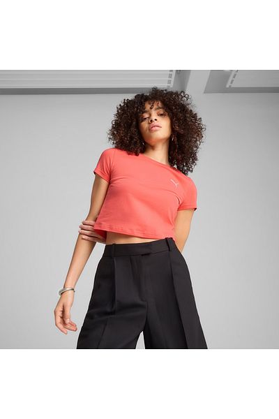 Puma Γυναικείο ροζ μπλουζάκι Wardrobe Essentials (629745-24)