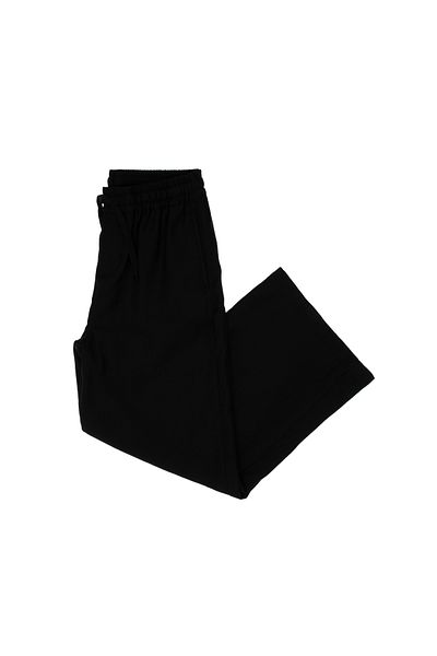 U.S. Polo Assn. Girl's Black Loose Fit Modal Blended Canvas Trousers 50300911-Vr046