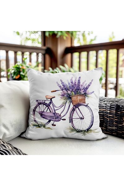 Evmila Husa de perna din catifea cu tema primavara 43x43 Cm Imprimare pe doua fete