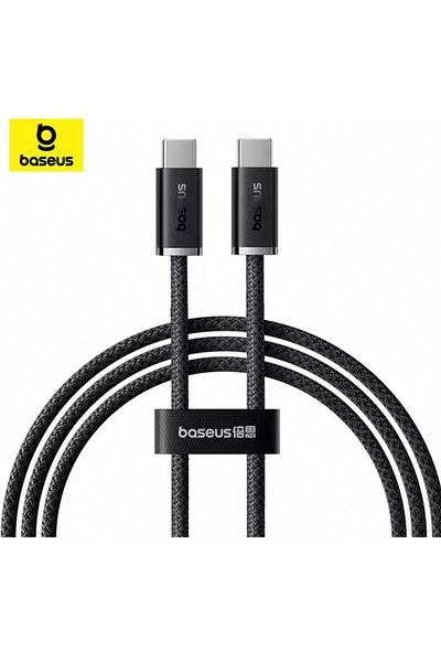 Baseus 1m Black 100w Type C To Usb C Cable For Iphone 16 15 Fast Charging Charger Cord